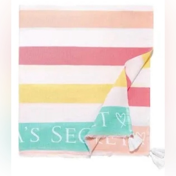 Victoria's Secret Striped Beach Towel Blanket - Picture 2 of 5
